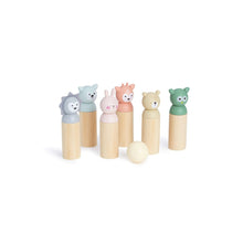 Load image into Gallery viewer, Bubble Wooden Animal Bowling Set