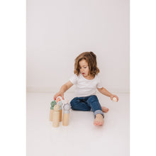 Load image into Gallery viewer, Bubble Wooden Animal Bowling Set