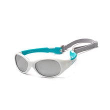 Load image into Gallery viewer, Koolsun Flex Kids Sunglasses - White Aqua 3-6 yrs
