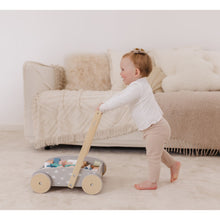 Load image into Gallery viewer, Bubble Wooden Baby Push Cart &amp; Walker with 45 Building Blocks
