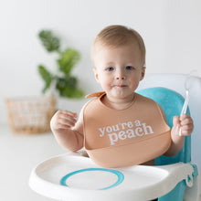 Load image into Gallery viewer, Pearhead Silicone Bib Set of 2 - You're a Peach

