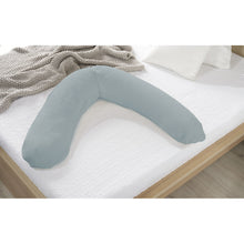 Load image into Gallery viewer, Theraline The Original Maternity and Nursing Pillow - Misty Blue Fine Knit
